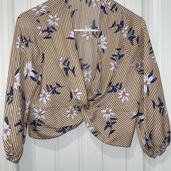 Size Large Cute Flower Halter Top 