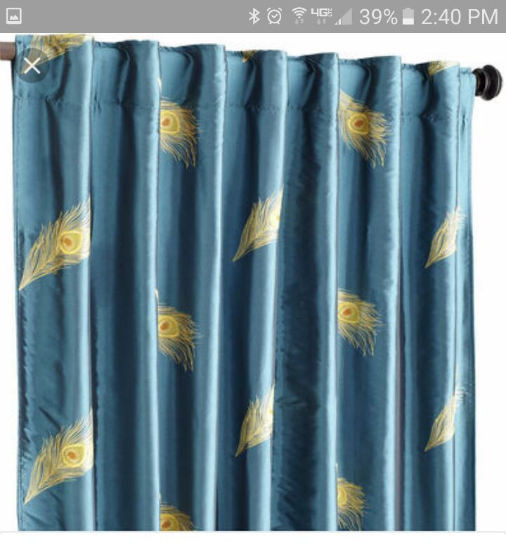 Pier One embroidered and lined drapes, 2 pair