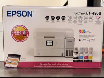 Epson EcoTank - 4958 All-in-One Printer Used Like New