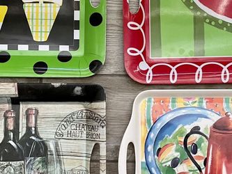 (4) Melamine Serving Trays