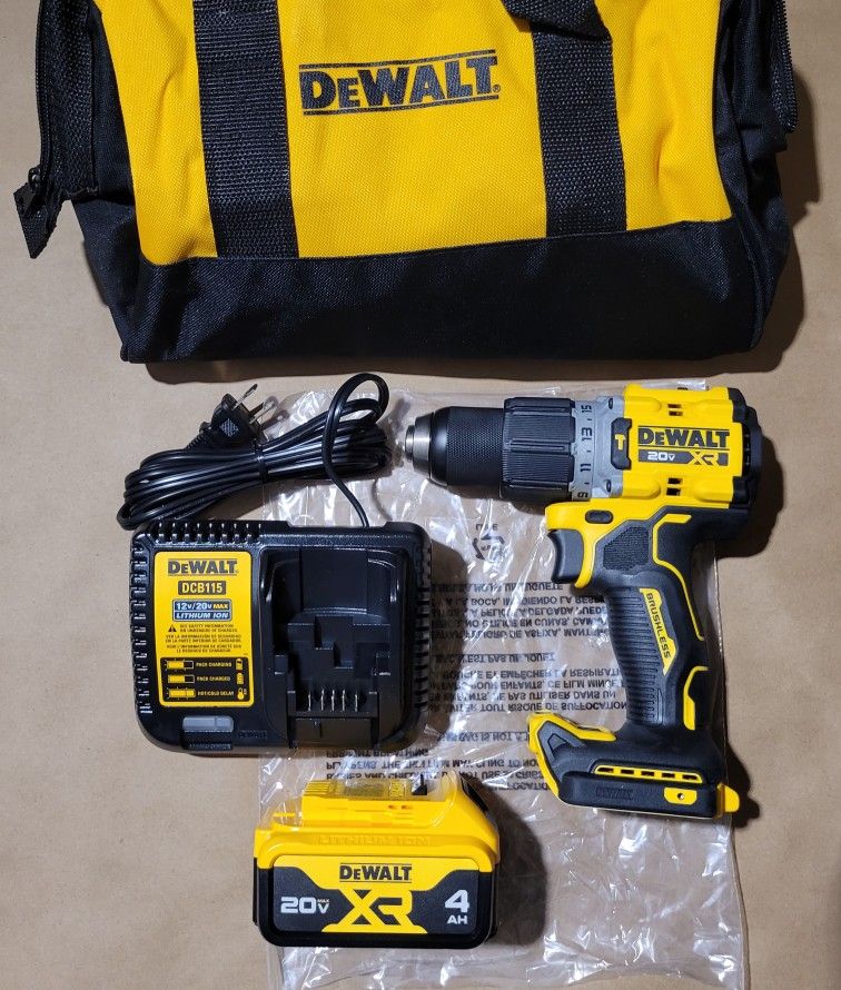 DEWALT DCD805 20V 20 Volt MAX XR Brushless 1/2" Hammer Drill Driver Kit NEW