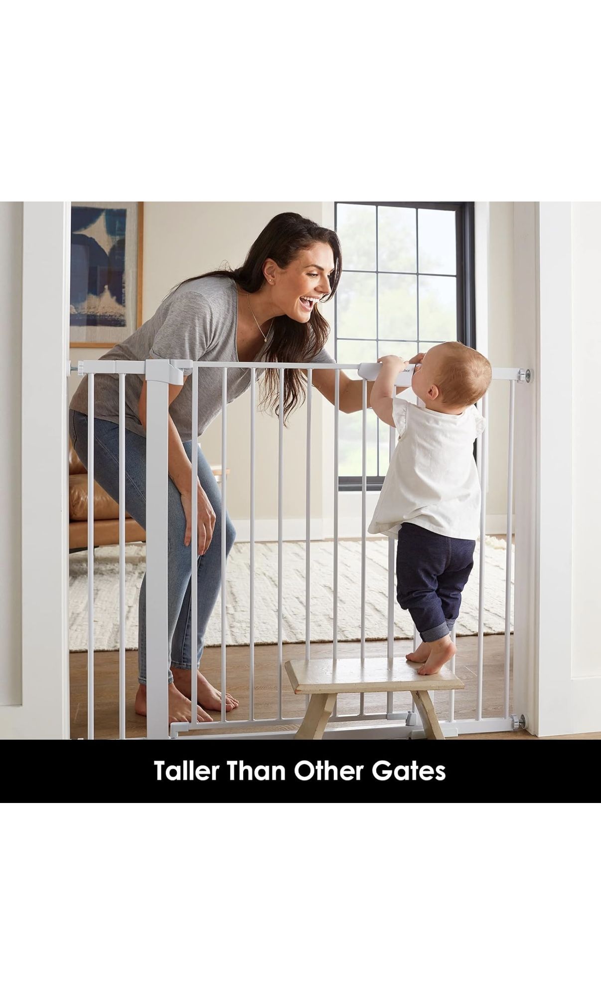New in Cumbor 36 Extra Tall Baby Gate with Wide Way Door