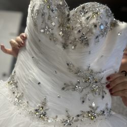 White tulle Quinceañera Dress 