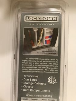 Lockdown vault dehumidifier , brand new