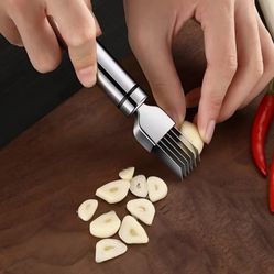 Stainless Steel Garlic & Herb Slicer | Multi-Blade Kitchen Tool