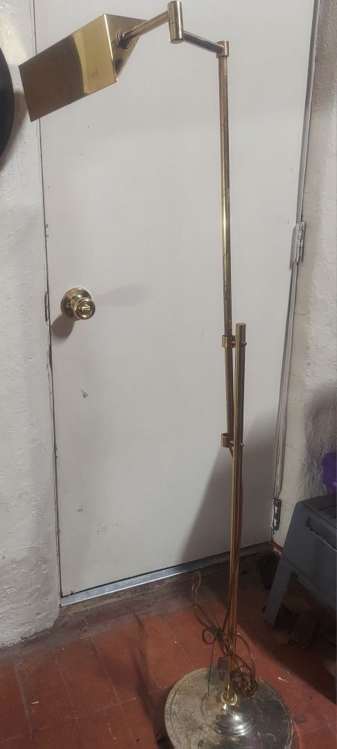 Vintage Extendable Brass Lamp