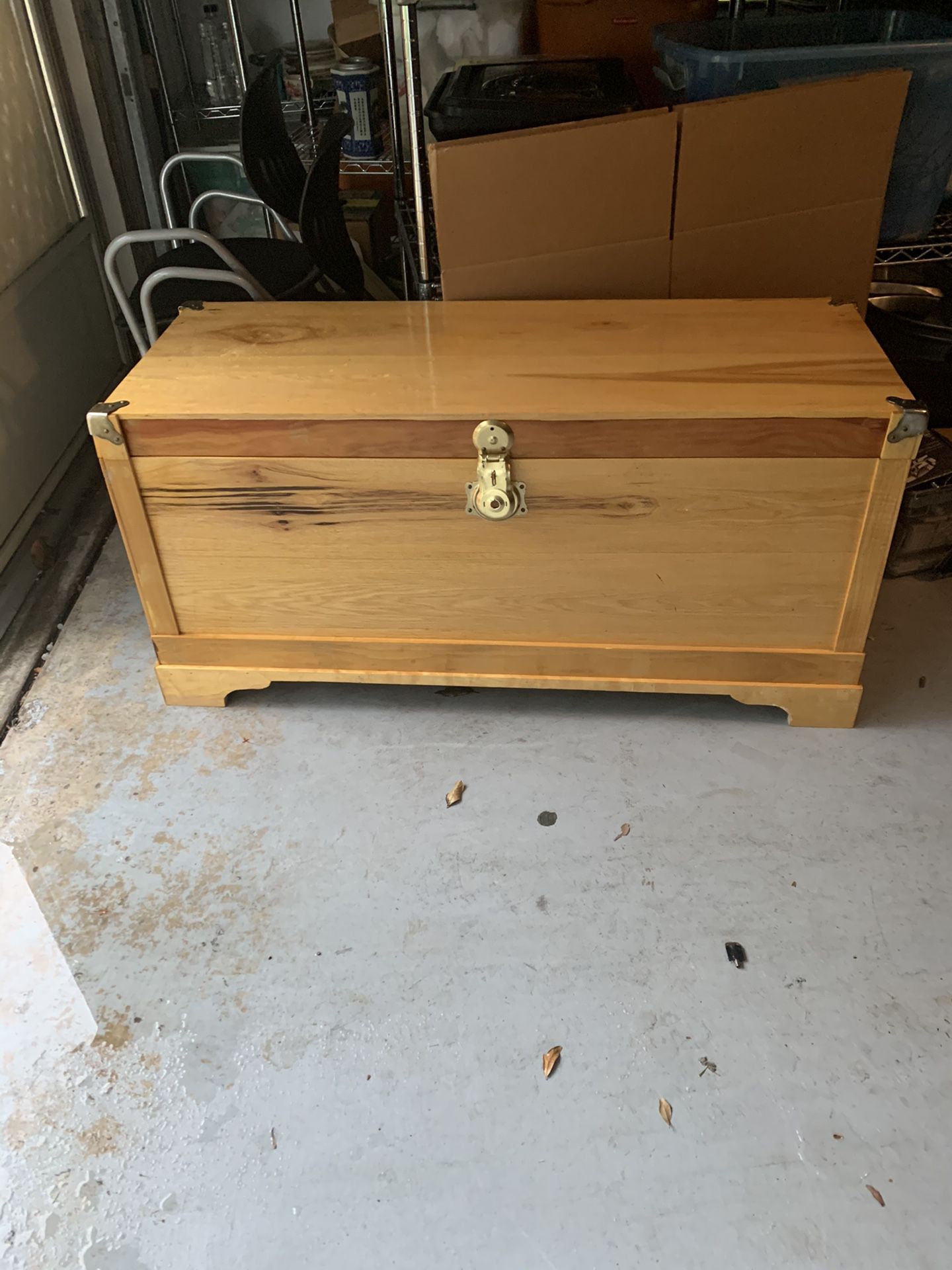 Large wood chest. Trunk, storage chest