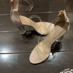 Pink Clear Heels