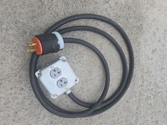 Generator 10ft 30 amp 250volt splitter to 120v 30amps.