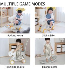 "Rocking Horse Ride On Toys, 4 in 1 Kids  for Toddlers, Baby Push Bike Rocking Chair with Balance Board, Gift for Kids (Grey), NEW 
A11-10T
Brand new 