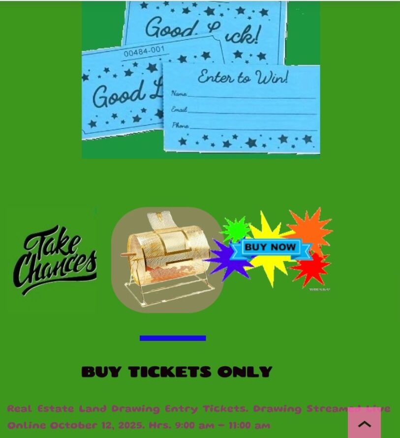Win Land! Ticket Real Estate Land 0.11 Acre Prize!