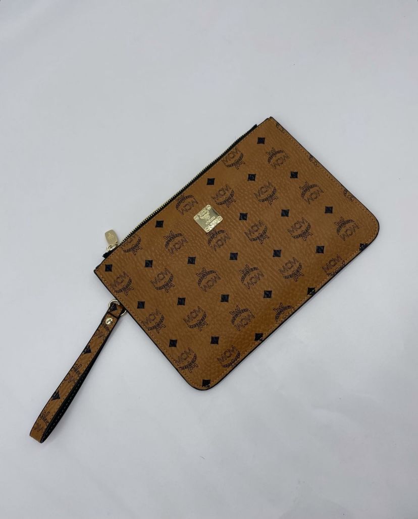 M Tan Wristlet