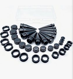 Ear Stretching Kit 00G-20mm 36pcs Big Gauges Acrylic Expander Taper