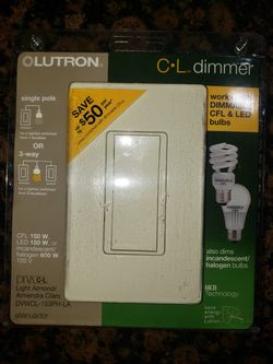 Lutron dimmer for led l.e.d. CFL c.f.l. bulbs