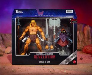 Masters of the Universe Revelation Masterverse Savage He-Man and Orko MOTU
