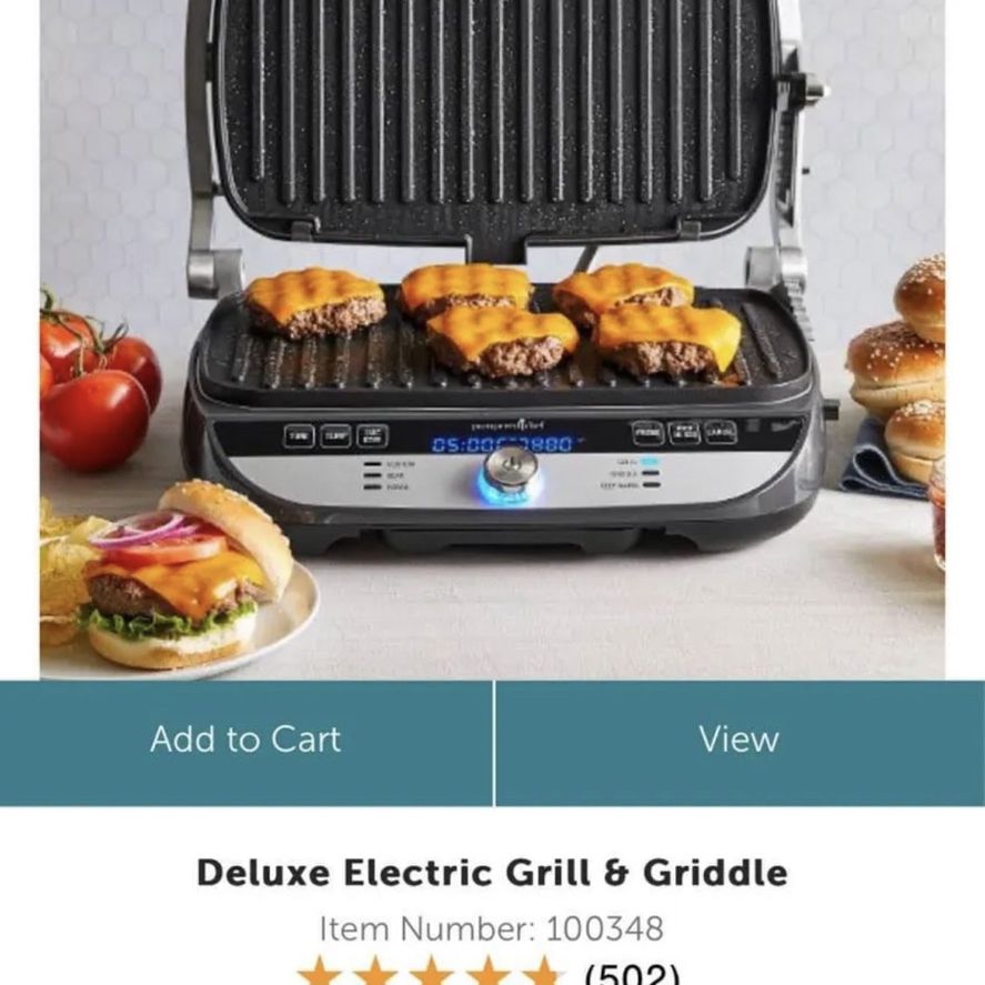 Pampered Chef Deluxe Electric Grill & Griddle 100348