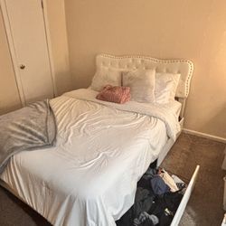 QUEEN BED FRAME AND MATTRESS