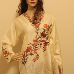 Beautiful Indian Short Tunic With Hand Embroidery 