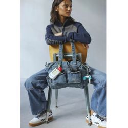 Denim Tote Shoulder Bag / color: denim / one size, from Urban Outfitters / nice fabric/ brand new/ Firm Price / 