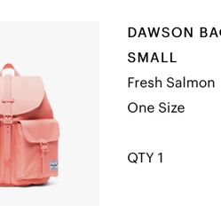 Herschel Supply Dawson backpack small in salmon