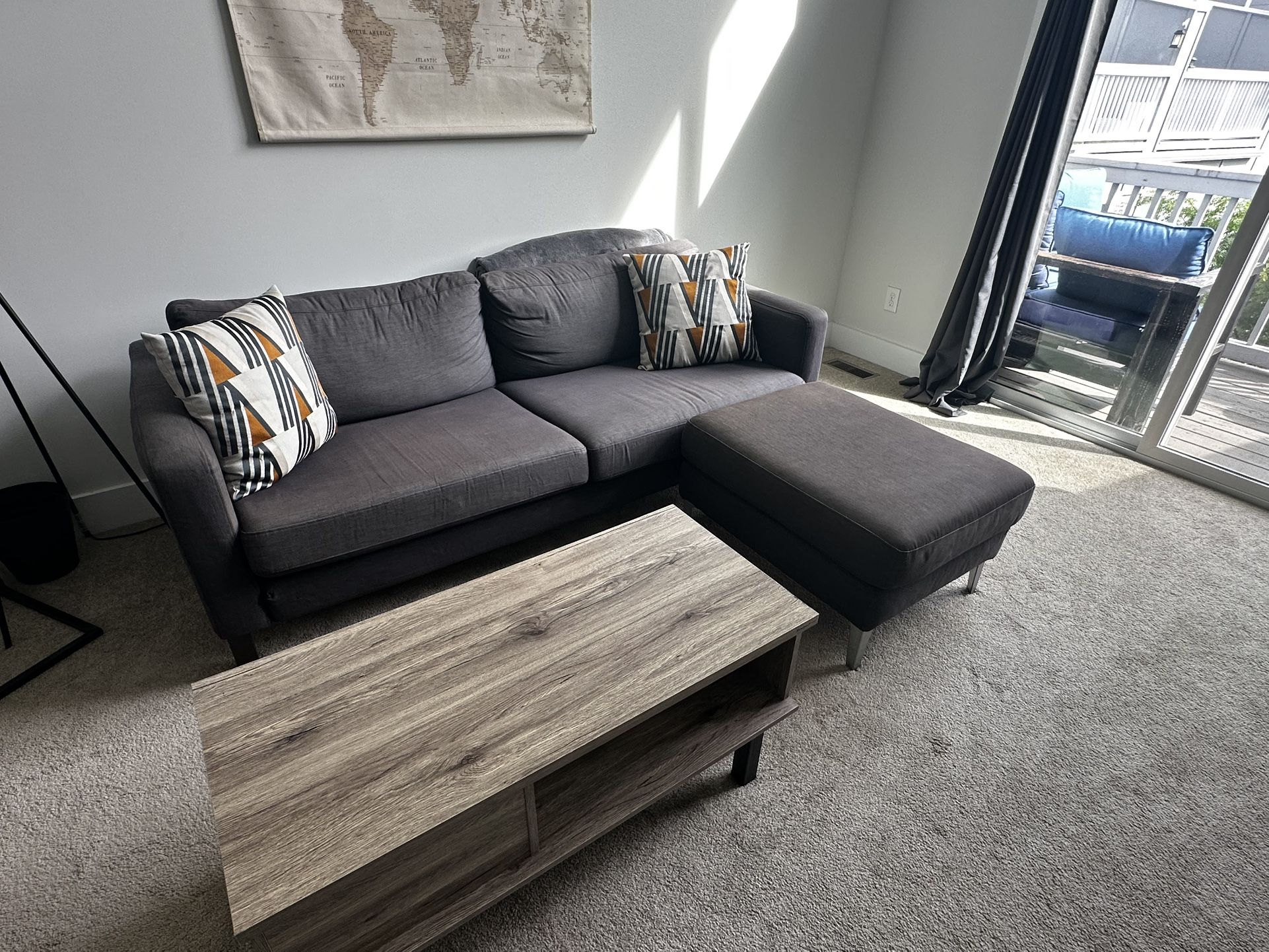 IKEA Karlstad Sofa Couch Loveseat and Ottoman