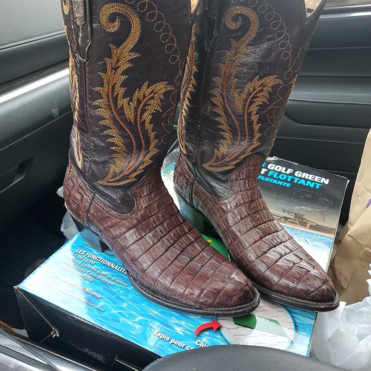 Corral Alligator Boots Brown On Brown 