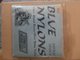 Blue nylon guitar string