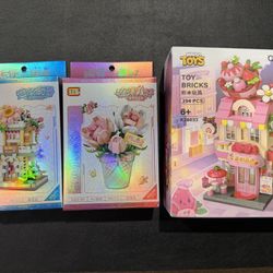 lego like micro brick Toys (not The Lego Brand) Flower/ House 