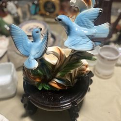 VINTAGE 1959 LANE AND CO BLUE BIRD PLANTER POTTERY CERAMIC VAN NUYS CALIF