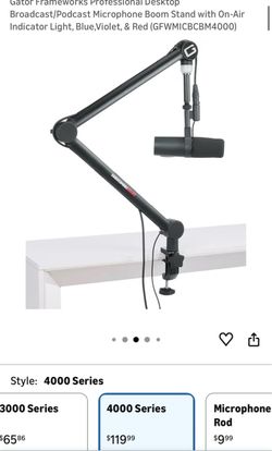 Gator Frameworks Desktop Microphone Boom Stand
