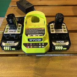Ryobi HP 18v Batteries & Charger