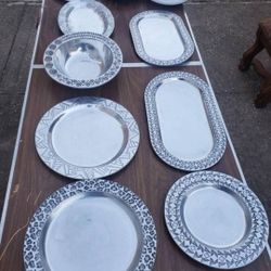 10 Pewter Platters 