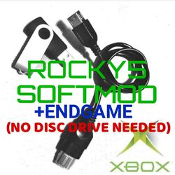 Xbox USB cable+Compatible USB-End-Game+Rocky5 Installer (NO DISC DRIVE NEEDED)