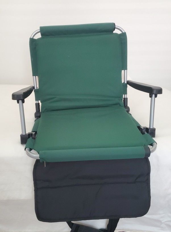 Four Portable Stadium Seat Padded Chairs W/ Arm Rests