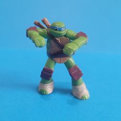 Tmnt Leonardo Mini Turtle Mini 1.5” Action Figure Plastic Playmates Toy.