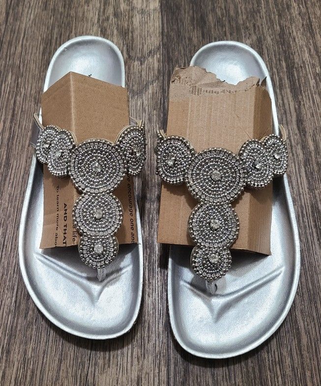 Silver Fancy Comfortable Sandel