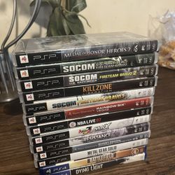 Psp Game Lot With PS4 Games 
