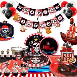 113pcs Pirate Birthday Party Supplies (New, Unopened)