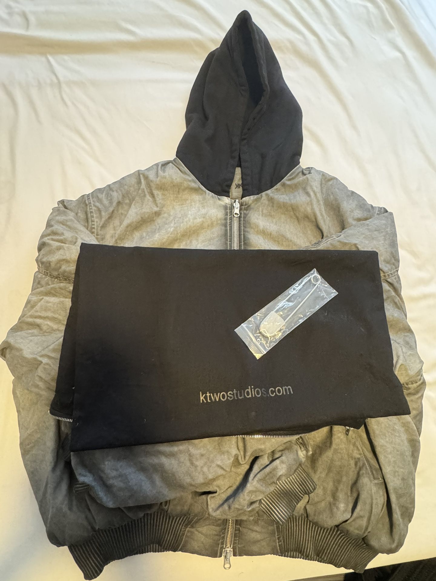 Dyed Hooded Bomber "Ink"