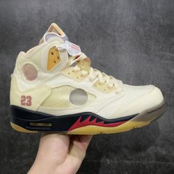 Off-White x Air Jordan 5 SP 'Sail'