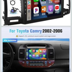 Naifay Android Car Stereo Radio for Toyota Camry (Fit-J.B.L Version) 2002 2003 2004 2005 2006 with Carplay Android Auto, 9inch IPS Touch Screen for Ca