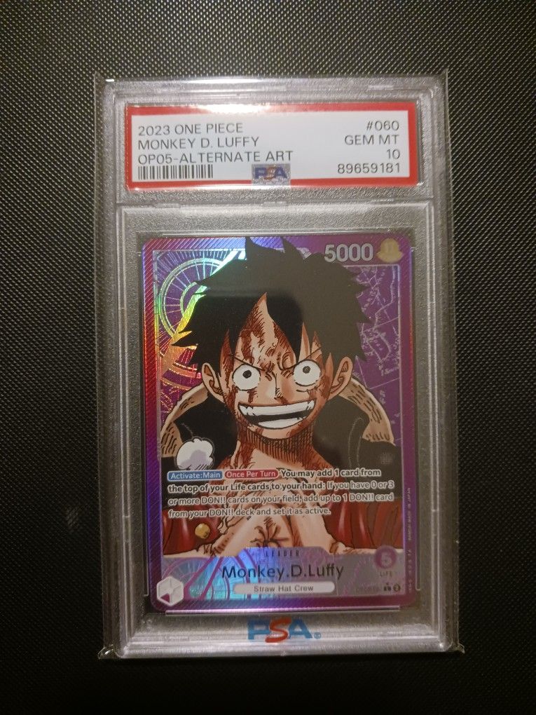 One Piece Card Game TCG Monkey.D.Luffy OP05-060 PSA 10