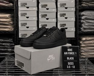 BLACK Nike Air Force 1 Shoes