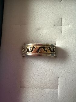 SS 925 / 14 Karat Kokopelli Band Ring size 5.5
