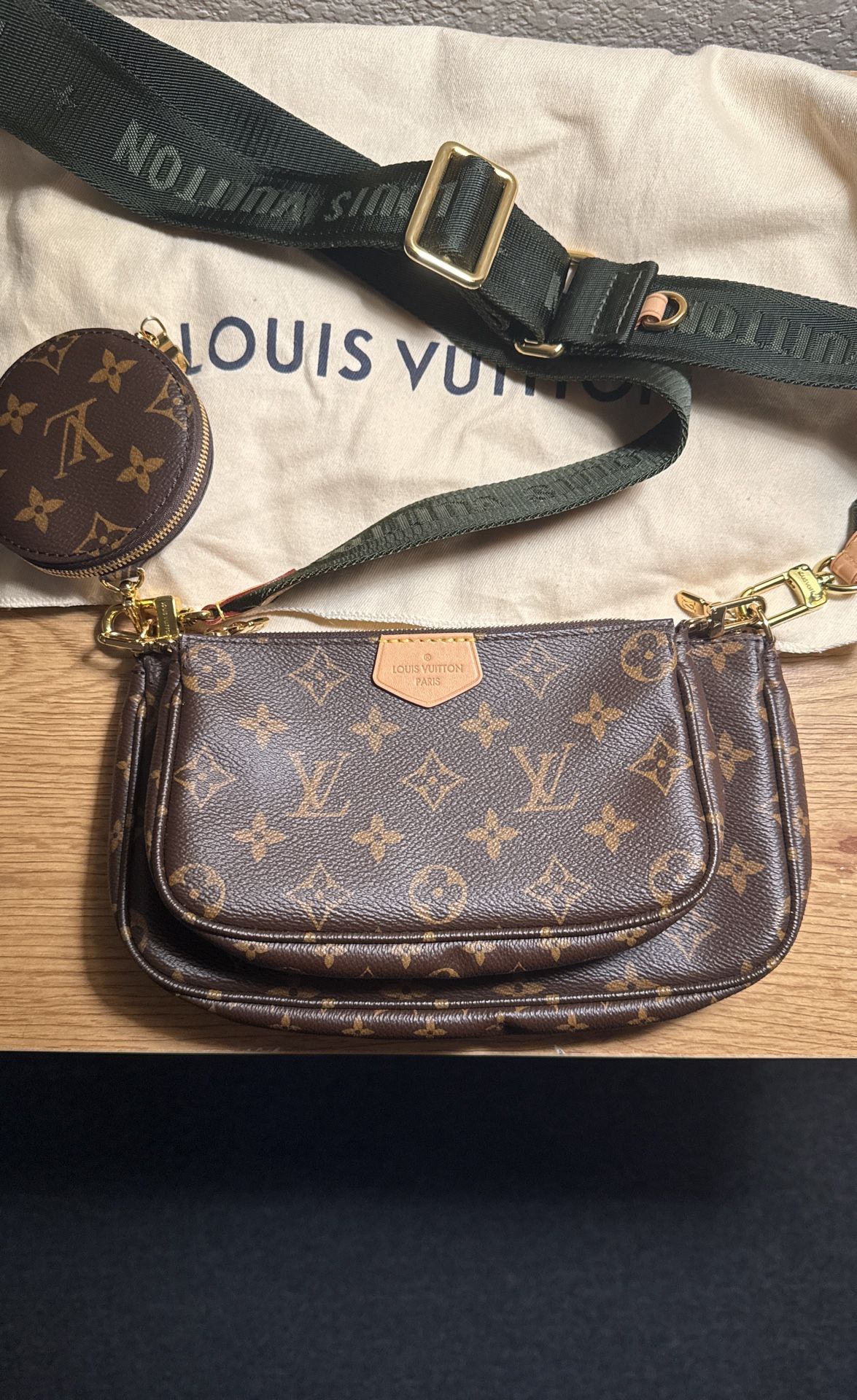 Louis Vuitton Multi Pochette Accessories Monogram Khaki