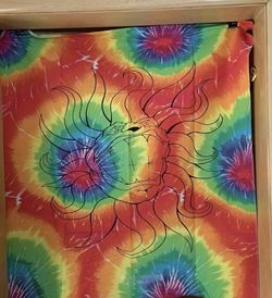 Tie Dye Tapestry Smiling/Grinning Sun