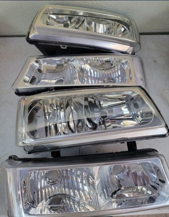 03-06 Chevrolet Silverado Avalanche Headlights Luces Micas Calaveras Faros Faroles Focos Chevy