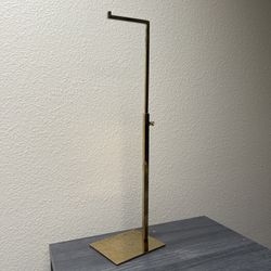Small Metal Adjustable Tabletop Display Stand Rack, Gold