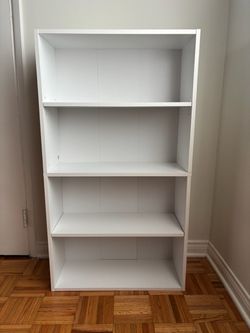 White 4-Shelf Bookcase
