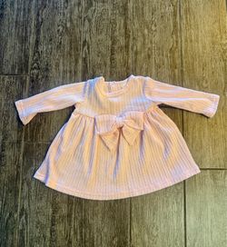Size 6-9 month pink bow dress